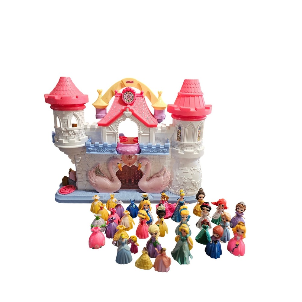 Fisher Price Little People Disney Princess Palace & Magic Clip Doll‎ Mega Lot